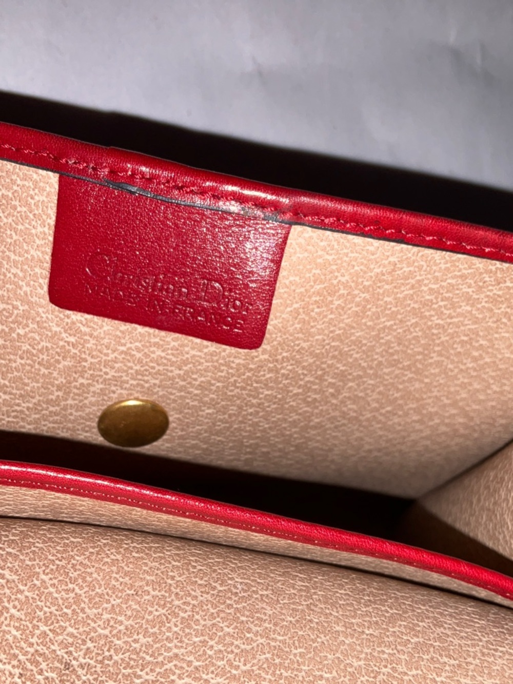 Dior Red Leather Clutch with Gold Ring Hardware - Picture 14 of 14